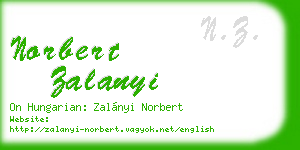 norbert zalanyi business card