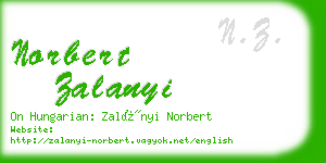 norbert zalanyi business card